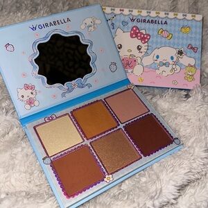 Hello Kitty Blush Cheek Highlighter Palette Girabella - Brand New